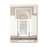 FAIRFOCUS Poster & Kunstdrucke Deko Küche Modern Room Decore Islamische Beige Moschee Poster Leinwand Drucke Marokko Wandkunst Malerei Bilder Böhmen Heimtex
