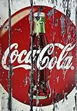 KUSTOM ART Dekorative Wandposter Serie Alte Werbung Vintage Coca Cola Flasche Kunstdruck auf beschichtetes Papier 42 x 30 cm Ohne R
