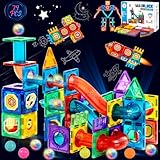 AQXONG 74 Pcs Magnetisches Bauspielzeug mit Rohren, Montessori Spielzeug für Kinder, Pädagogische Bausteine Spielzeug, Konstruktionsspielzeug für Kinder, Geeignet für Jungen und Mädchen ab 3 J