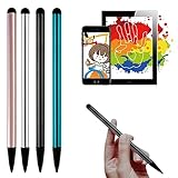 JOCXZI Eingabestifte,Doppelköpfiger kapazitiver Stift, Stylus-Handystift, Gummikopf-Touchpen, 4 kompatibel mit Computern, Mobiltelefonen, Tablets usw