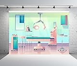 BELECO 3x2m Stoff Cartoon Krankenhaus Operationssaal Hintergrund Arzt Chirurgie Anästhesie Bett medizinische Geräte Hintergrund Arzt Krankenschwester Motto Party Dekor Pflege Hinterg