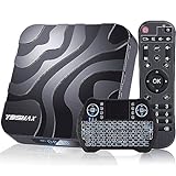 Android TV Box 12.0,Android Box 4GB RAM 32GB ROM H618 Quad Core Unterstützt 5G/2.4G Dual Band WiFi 6K HDR10/3D/BT 4.0/100M LAN Smart TV Box with Wireless Keyb