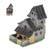 TOYANDONA Simuliertes Villa Stone House Miniatur Mini-Landschaftsverzierung winzig Dorf Mini House Decor Mini-Hüttenfigur Handwerkshäuser Mikrolandschaftsornament H