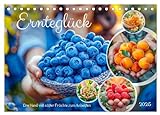Ernteglück - Eine handvoll süßer Früchte zum Anbeißen (Tischkalender 2025 DIN A5 quer), CALVENDO Monatsk