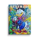 Leinwandbild $elfmade Dagobert Duck Scrooge McDuck Comic Pop Art Größe 40 X 30 CM, Farbe Ohne R