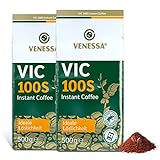 Venessa VIC 100S UTZ-zertifizierter Instant Kaffee 2er Pack, 2 x 500 g, Premium Kaffee für Kaffeeautomaten, Kaffeespezialität, schonend geröstet, gefriergetrock