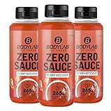 Bodylab24 Zero Sauce Curry Ketchup 265ml / 3er Pack/nur 3-5kcal je 15g Portion/fett- und zuckerfrei/ideal für jede kalorienreduzierte Ernährungsform/perfekt als Zusatz für Saucen und Dressing