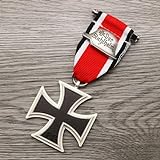horlirty 1939 Preußisches Eisernes Kreuz Zweite Klasse Abzeichen mit Bronze/Silber Helm Eisernes Kreuz Replik (Silber)