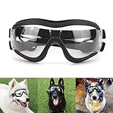 PETLESO Hundebrille Sonnenbrille für Große Hunde Hundeschutzbrille Leicht zu Tragen Anti-UV Schutzbrille Motorrad Hunde Brille für Gross/Mittel H