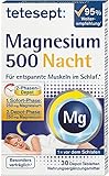 tetesept Magnesium 500 Nacht – Nahrungsergänzungsmittel mit hochdosiertem Magnesium – entspannte Muskeln im Schlaf mit Magnesium Tabletten – 1 x 30 Tab