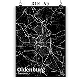 Mr. & Mrs. Panda DIN A3 Poster Oldenburg - Geschenk, Designposter, Städte, Wanddeko, Wanddeko Bild, Dorf, Wanddekoration, Stadt, Stadt D