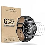 AKWOX [4 Stück] Schutzfolie Kompatibel mit Samsung Gear S2 Classic und Gear Sport, 0.33mm 9H Härte Kratzfest Schutzglas, Glasfolie für Gear S2 (39.9MM) Display