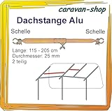 Alu Dachauflagestange 25 mm 115-205 cm, Verandastange Dachstange Zelt-Stange Zeltgestänge Zeltstangen Vorzelt Wohnwagen C