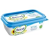 Becel Margarine 100% Pflanzlich Vital mit Omega 3 | Vegan & Laktosefrei | Diät-Margarine im Becher 225g