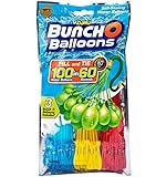 Zuru 1213 - Bunch o Balloons, 100 Wasserbomben in 60 Sekunden, selbst verschließend ohne Knoten, 3 Bündel mit je 35 Wasserbomb
