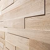 Wandverkleidung aus Eiche, 3D Wandpaneele, Strukturierte Eiche, Holzverkleidung, Holzwand, Wanddesign von Wooden Wall Design, model OZO (1m2)