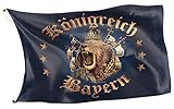 RAHMENLOS Original Design-Flagge für den Bayern Fan: Königreich Bay