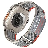 Trail Loop für Apple Watch, 38 mm, 40 mm, 41 mm, iWatch-Band, Damen und Herren, robustes Sportarmband, weiches Nylon-Armband für Apple Watch Bands SE Serie 9, 8, 7, 6, 5, 4, 3, 2, 1, Zubehör, grau/