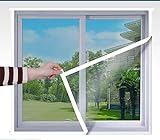110x130cm,Insektenschutz Fliegengitter Fenster - Fliegenschutzgitter Mückengitter ohne Bohren und Schraub