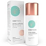 Cosphera - Hyaluron Performance Creme 50 ml - vegane Tages- und Nachtcreme hochdosiert für Gesicht, Hals, Dekolleté, Augen - Anti-Falten Feuchtigkeitsbehandlung für Frauen und M