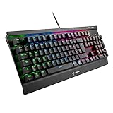 Sharkoon Skiller Mech SGK3 Mechanische Gaming Tastatur (mit RGB-Beleuchtung, braune Schalter, N-Key-Rollover, 1000 Hz Polling Rate) schw