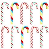 Große Zuckerstangen aus Ton in Rot und Weiß, Weihnachtszuckerstange, künstliche Zuckerstange, Weihnachtsstab, Mini-Polymer, weicher Ton, DIY-Dekoration für Nagelkunst-Set, DIY-Kuchen, Lebensmittel (5