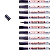 edding 8280 Securitas UV Marker - farblos - 10 Stifte - Rundspitze 1.5-3 mm - Schwarzlichtmarker - zum versteckten Markieren von Fast Allen Materialien- Unsichtbares Schreiben, G