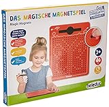 Beleduc 21091 - Das magische Magnetspiel, magnetische Zeichentafel, zum Mitnehmen, rot, klein 175 x 215 x 12 mm, Spiele, ab 3 J