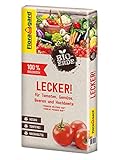 Floragard Bio-Erde Lecker 40 Liter - Gemüseerde für Hochbeete, Tomaten, Chili, Beeren, Gurken, Kräuter - torffrei und veg