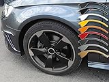 8-9x19 Zoll Felgen-Aufkleber für A3 TT RS3 8P Audi 5-Arm ROTOR Felgen Rim Decal (Silber metallic)