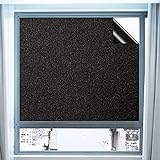JOLIHOME Fensterfolie schwarz Sichtschutzfolie Blickdicht selbstklebend Klebefolie Fenster für Badezimmer und Büro verdunkelungsfolie mit Anti-UV 44 x 200