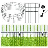 Gartenzaun Metall Zaunelementen Gartenzäune Dekorative Zaun Komplettset Zaun, Gartenzaun Tiere Zaun Dekorativer Gartenzaun Metall für Blumenbeet, Hof, Tier Barriere(10 Stück)