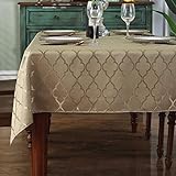 Jacquard-Tischdecke Blumenmuster Polyester-Tischdecke auslaufsicher staubdicht knitterfrei Tischdecke für Küche Esszimmer Tischdekoration G