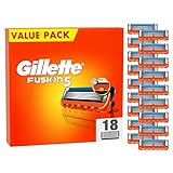 Gillette Fusion 5 Rasierklingen, 18 Ersatzklingen für Nassrasierer Herren mit 5-fach Klinge, Made in Germany