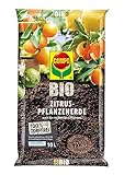 COMPO BIO Zitruspflanzenerde, Erde auch für mediterrane Pflanzen geeignet, Torffrei, 10 L