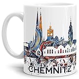 Tassendruck Chemnitz-Tasse Skyline - Kaffeetasse/Mug/Cup - Qualität Made in Germany