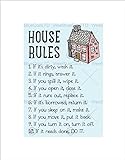HOUSE RULES HOME INSPIRATION QUOTE ART PRINT PICTURE B12X13721