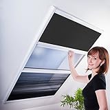 Kombi Dachfenster-Plissee - Sonnenschutz & Fliegengitter für Dachfenster 110 x 160 cm (für Fenster bis max. 100 x 154 cm) | weißer R