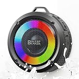 PRSCFUM Bluetooth Lautsprecher, 80W Peak Musikbox Bluetooth Groß Bass Boost mit LED-Licht, Rollender Stereo-Sound Soundbox, 20h Akku, IP67 Outdoor Lautsprecher Boombox für Party
