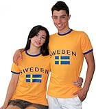 Brubaker Schweden Fan T-Shirt Orange Gr. S