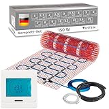 VILSTEIN Elektrische Fußbodenheizung für Fliesen Laminat und mehr I Komplett-Set I TWIN Technologie Heizsystem I Fußboden Heizmatte 150W/m² I 6.0x0.5m - 3