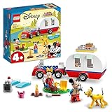 LEGO 10777 Disney Mickys und Minnies Campingausflug, Wohnmobil mit Disney Figuren: Minnie, Micky Maus und Pluto Hund, für Kinder ab 4 J