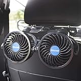 Elektroauto-Ventilatoren für den Rücksitz Passagier Tragbarer Autositz-Ventilator Kopfstütze 360 Grad drehbarer Rücksitz-Auto-Ventilator 12-V-Kü