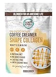 Keto Coffee Creamer mit Collagen für ketogene Ernährung - ohne Zuckerzusatz ⍟ Keto Pulver mit bioaktiven Kollagenpeptiden Typ I/III, Kollagenpulver mit Kokosöl und MCT Öl ⍟ 30 Portionen Keto Beauty