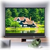 SMELEDFCFK 20 30 40 50 Zoll Mobile Beamer Leinwand Bodenstehende Projektionsleinwand HD 4K Filmleinwand, Außen Projektor Leinwand Kompaktes Design(40inch 16:9)