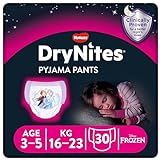 DryNites Girl hochabsorbierende Nachtwindeln für Mädchen 3-5 Jahre 3er Pack (3 x 10 Stück)