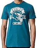 New Era Herren NFL Graphic Helmet Tee Phieag Png Kurzärmeliges T-Shirt, grün, XS-S