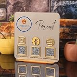 Pahdecor Personalisierbares horizontales Social Three-Code-Plakette aus Acryl, benutzerdefiniertes Business-Scanner-Schild für soziale Medien, zum Bezahlen von Zahlungen, Instagram, Facebook, Venmo,