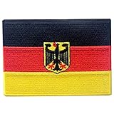 Deutsches Wappen Flagge Bestickter Deutschland Eagle Aufnäher zum Aufbügeln/Annähen Bundesdienstflagg