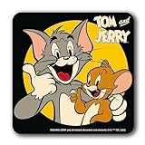 Logoshirt®️ Tom and Jerry I Daumen hoch I Untersetzer I Coaster I Kork I 10x10cm I langlebiger Druck I Lizenziertes Originaldesig